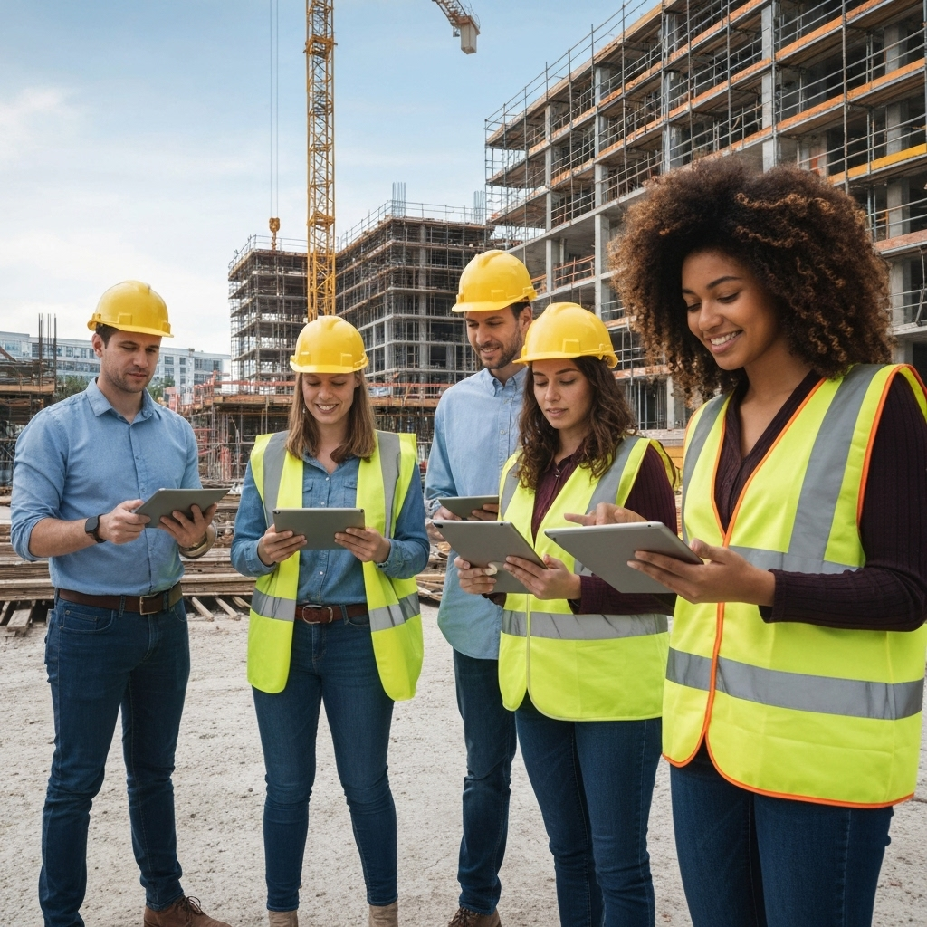 Construction team using Inbuildify platform
